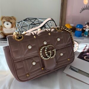 Gucci GG Marmont Pearl Limited Edition Flap Bag - 22cm Small